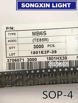 XIASONGXIN LUZ 100pcs SMD MB6S 0,5 a 600V Único Fases del Diodo del Puente Rectificador SOP-4