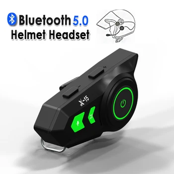 Casco De La Motocicleta De Bluetooth 5.0 Auricular Impermeable Inalámbrico De Manos Libres De Música Altavoz De Respuesta Automática Estéreo Para Pilotos De Carreras De Esquí