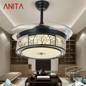 ANITA Ventilador de Techo Lámpara de Luz Sin Hoja de Control Remoto Moderno Simple Creativos del LED Para el Hogar Sala de estar