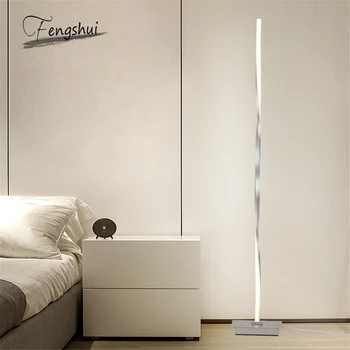 Europea de Madera Lámpara de Suelo Moderna LED Lámparas de Piso para Piso de la Sala Luz de la Iluminación de Dormitorios Luminoso Regulable Decoración de Interiores