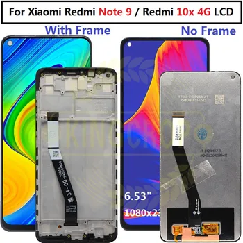 Original de la Pantalla Para Xiaomi Redmi Nota 9 lcd Para redmi 10x LCD Digitalizador de Pantalla Táctil con marco Para el Redmi Note9 Pantalla