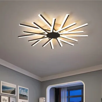 2023 Acrílico lámpara de Araña de la Sala de estar Dormitorio Interior de la Iluminación de la Lámpara de Oro Negro blanco color de la lámpara en forma de flor de Nave